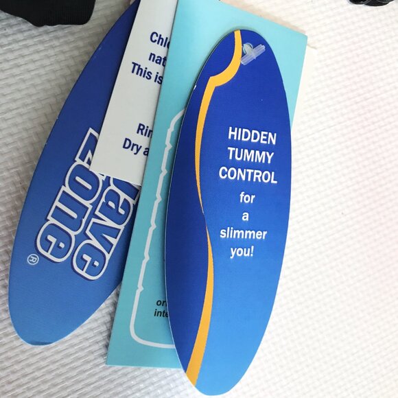 Tummy Control Ruched Side Push-Up Tankini Top Black S - Picture 10 of 11